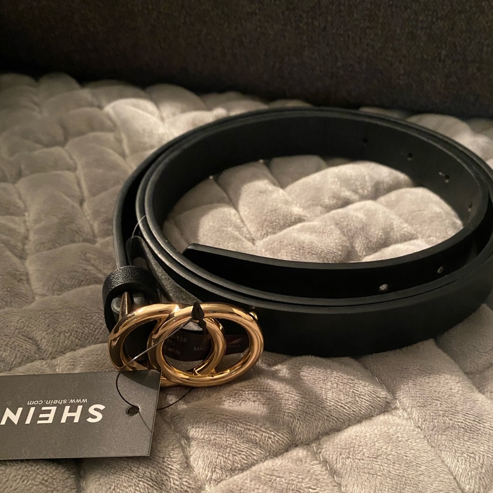 Black belt with gold detail